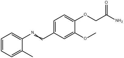 2-(2-METHOXY-4-(((2-METHYLPHENYL)IMINO)METHYL)PHENOXY)ACETAMIDE Struktur