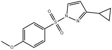 3-CYCLOPROPYL-1-[(4-METHOXYPHENYL)SULFONYL]-1H-PYRAZOLE Struktur