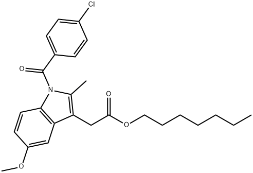 INDOMETHACIN ESTER, N-HEPTYL- Struktur