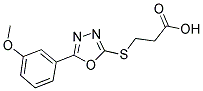 3-([5-(3-METHOXYPHENYL)-1,3,4-OXADIAZOL-2-YL]THIO)PROPANOIC ACID Struktur