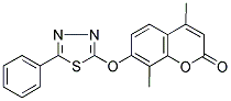 4,8-DIMETHYL-7-[(5-PHENYL-1,3,4-THIADIAZOL-2-YL)OXY]-2H-CHROMEN-2-ONE Struktur