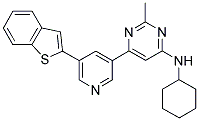 [6-(5-BENZO[B]THIOPHEN-2-YL-PYRIDIN-3-YL)-2-METHYL-PYRIMIDIN-4-YL]-CYCLOHEXYL-AMINE Struktur