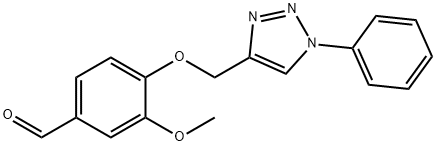 3-METHOXY-4-[(1-PHENYL-1H-1,2,3-TRIAZOL-4-YL)METHOXY]BENZENECARBALDEHYDE Struktur