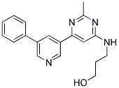 3-([2-METHYL-6-(5-PHENYLPYRIDIN-3-YL)PYRIMIDIN-4-YL]AMINO)PROPAN-1-OL Struktur