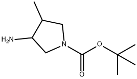 3-AMINO-4-METHYL-PYRROLIDINE-1-CARBOXYLIC ACID TERT-BUTYL ESTER Struktur