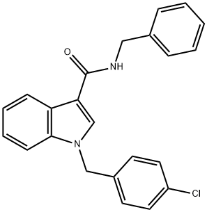 N-BENZYL-1-(4-CHLOROBENZYL)-1H-INDOLE-3-CARBOXAMIDE Struktur