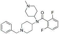 N-(1-BENZYLPIPERIDIN-4-YL)-2,6-DIFLUORO-N-(1-METHYLPIPERIDIN-4-YL)BENZAMIDE Struktur