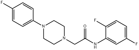 N-(2,5-DIFLUOROPHENYL)-2-[4-(4-FLUOROPHENYL)PIPERAZINO]ACETAMIDE Struktur