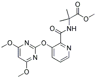 2-[[[3-[(4,6-DIMETHOXYPYRIMIDIN-2-YL)OXY]PYRIDIN-2-YL]CARBONYL]AMINO]-2-METHYLPROPIONOIC ACID, METHYL ESTER Struktur