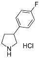 3-(4-FLUORO-PHENYL) PYRROLIDINE HCL Struktur