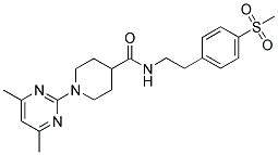 1-(4,6-DIMETHYLPYRIMIDIN-2-YL)-N-[2-(4-(METHYLSULFONYL)PHENYL)ETHYL]PIPERIDINE-4-CARBOXAMIDE Struktur