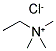 ETHLYTRIMETHYLAMMONIUM CHLORIDE Struktur