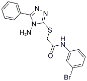 2-[(4-AMINO-5-PHENYL-4H-1,2,4-TRIAZOL-3-YL)THIO]-N-(3-BROMOPHENYL)ACETAMIDE Struktur