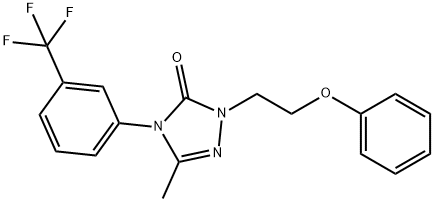 5-METHYL-2-(2-PHENOXYETHYL)-4-[3-(TRIFLUOROMETHYL)PHENYL]-2,4-DIHYDRO-3H-1,2,4-TRIAZOL-3-ONE Struktur