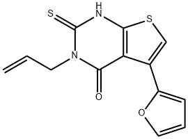 3-ALLYL-5-(2-FURYL)-2-SULFANYLTHIENO[2,3-D]PYRIMIDIN-4(3H)-ONE Struktur