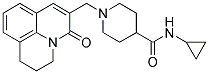 N-CYCLOPROPYL-1-[(2,3-DIHYDRO-5-OXO-(1H,5H)-BENZO[IJ]QUINOLIZIN-6-YL)METHYL]PIPERIDINE-4-CARBOXAMIDE Struktur