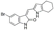 (Z)-5-BROMO-3-(4,5,6,7-TETRAHYDRO-1H-INDOL-2-YLMETHYLENE)-1,3-DIHYDROINDOL-2-ONE Struktur