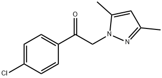 1-(4-CHLOROPHENACYL)-3,5-DIMETHYLPYRAZOLE Struktur