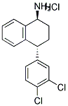 TRANS-4-(3,4-DICHLOROPHENYL)-1,2,3,4-TETRAHYDRO-1-NAPHTHALENAMINE, HYDROCHLORIDE Struktur