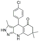 4-(4-CHLOROPHENYL)-3,7,7-TRIMETHYL-2,4,6,7,8,9-HEXAHYDRO-5H-PYRAZOLO[3,4-B]QUINOLIN-5-ONE Struktur