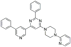 2-PHENYL-4-(5-PHENYL-PYRIDIN-3-YL)-6-(4-PYRIDIN-2-YL-PIPERAZIN-1-YL)-PYRIMIDINE Struktur