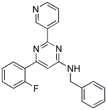 N-BENZYL-6-(2-FLUOROPHENYL)-2-PYRIDIN-3-YLPYRIMIDIN-4-AMINE Struktur