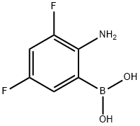 2-AMINO-3,5-DIFLUOROPHENYLBORONIC ACID Struktur