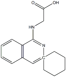 2-((3,4-DIHYDROISOQUINOLIN)-3-SPIROCYCLOHEXAN-1-YLAMINO)ACETIC ACID Struktur