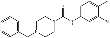 N-(3-CHLORO-4-METHYLPHENYL)(4-BENZYLPIPERAZINYL)FORMAMIDE Struktur