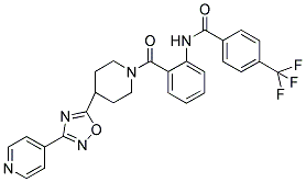 N-[2-((4-(3-(PYRIDIN-4-YL)-1,2,4-OXADIAZOL-5-YL)PIPERIDIN-1-YL)CARBONYL)PHENYL]-4-(TRIFLUOROMETHYL)BENZAMIDE Struktur