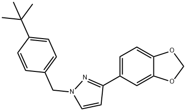 3-(1,3-BENZODIOXOL-5-YL)-1-[4-(TERT-BUTYL)BENZYL]-1H-PYRAZOLE Struktur