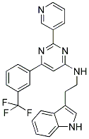 [2-(1H-INDOL-3-YL)-ETHYL]-[2-PYRIDIN-3-YL-6-(3-TRIFLUOROMETHYL-PHENYL)-PYRIMIDIN-4-YL]-AMINE Struktur