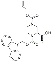 4-ALLYL 1-(9-H-FLUOREN-9-YLMETHYL) HYDROGEN PIPERAZINE-1,2,4-TRICARBOXYLATE Struktur