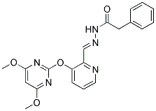 N-[1-AZA-2-[3-[(4,6-DIMETHOXYPYRIMIDIN-2-YL)OXY]PYRIDIN-2-YL]ETHENYL]PHENYLACETAMIDE Struktur