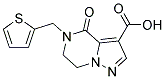 4-OXO-5-(2-THIENYLMETHYL)-4,5,6,7-TETRAHYDROPYRAZOLO[1,5-A]PYRAZINE-3-CARBOXYLIC ACID Struktur