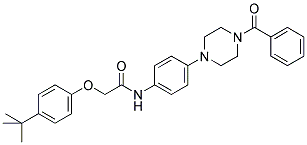 N-(4-(4-BENZOYLPIPERAZIN-1-YL)PHENYL)-2-(4-TERT-BUTYLPHENOXY)ACETAMIDE Struktur