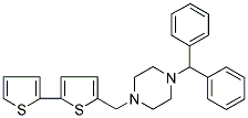 1-(DIPHENYLMETHYL)-4-((5-(2-THIENYL)-2-THIENYL)METHYL)PIPERAZINE Struktur