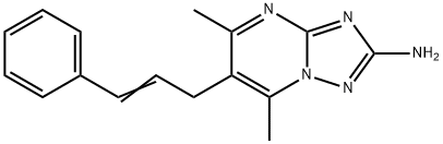 5,7-DIMETHYL-6-[(E)-3-PHENYL-2-PROPENYL][1,2,4]TRIAZOLO[1,5-A]PYRIMIDIN-2-AMINE Struktur