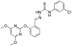 N-[1-AZA-2-[2-[(4,6-DIMETHOXYPYRIMIDIN-2-YL)OXY]PHENYL]ETHENYL]-N'-(3-CHLOROPHENYL)THIOUREA Struktur