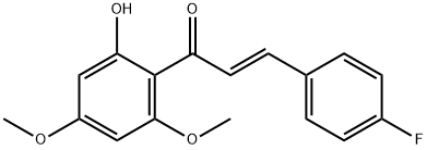 3-(4-FLUOROPHENYL)-1-(2-HYDROXY-4,6-DIMETHOXYPHENYL)-2-PROPEN-1-ONE Struktur