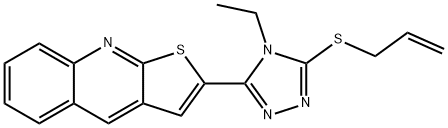 2-[5-(ALLYLSULFANYL)-4-ETHYL-4H-1,2,4-TRIAZOL-3-YL]THIENO[2,3-B]QUINOLINE Struktur