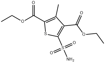 3-METHYL-5-SULFAMOYL-THIOPHENE-2,4-DICARBOXYLIC ACID DIETHYL ESTER Struktur