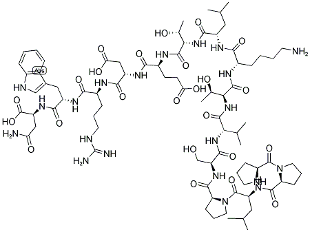 H-PRO-PRO-LEU-PRO-SER-VAL-THR-LYS-LEU-THR-GLU-ASP-ARG-TRP-ASN-OH Struktur