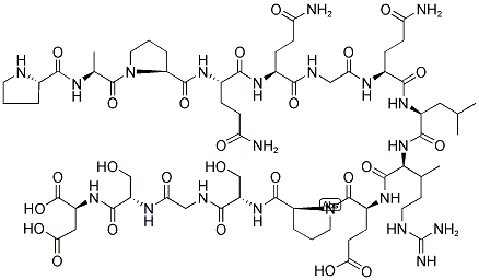 H-PRO-ALA-PRO-GLN-GLN-GLY-GLN-LEU-ARG-GLU-PRO-SER-GLY-SER-ASP-OH Struktur