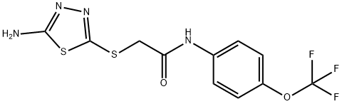 2-[(5-AMINO-1,3,4-THIADIAZOL-2-YL)SULFANYL]-N-[4-(TRIFLUOROMETHOXY)PHENYL]ACETAMIDE Struktur