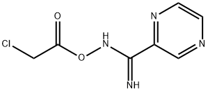 N'-[(2-CHLOROACETYL)OXY]-2-PYRAZINECARBOXIMIDAMIDE Struktur