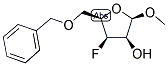 5-O-BENZYL-3-DEOXY-3-FLUORO-BETA-METHYLLYXO-FURANOSIDE Struktur