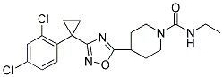 4-[3-(1-(2,4-DICHLOROBENZYL)CYCLOPROPYL)-1,2,4-OXADIAZOL-5-YL]-N-ETHYLPIPERIDINE-1-CARBOXAMIDE Struktur