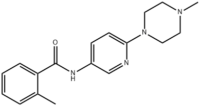 2-METHYL-N-[6-(4-METHYLPIPERAZINO)-3-PYRIDINYL]BENZENECARBOXAMIDE Struktur