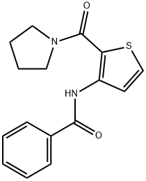 N-[2-(1-PYRROLIDINYLCARBONYL)-3-THIENYL]BENZENECARBOXAMIDE Struktur